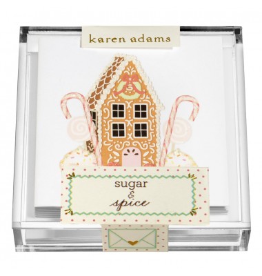 Holiday Gift Enclosure, Spice House in Acrylic Box, Karen Adams